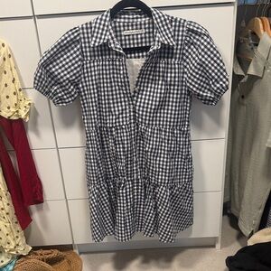 Abercrombie & Fitch Orange Shirt and Gingham Dress